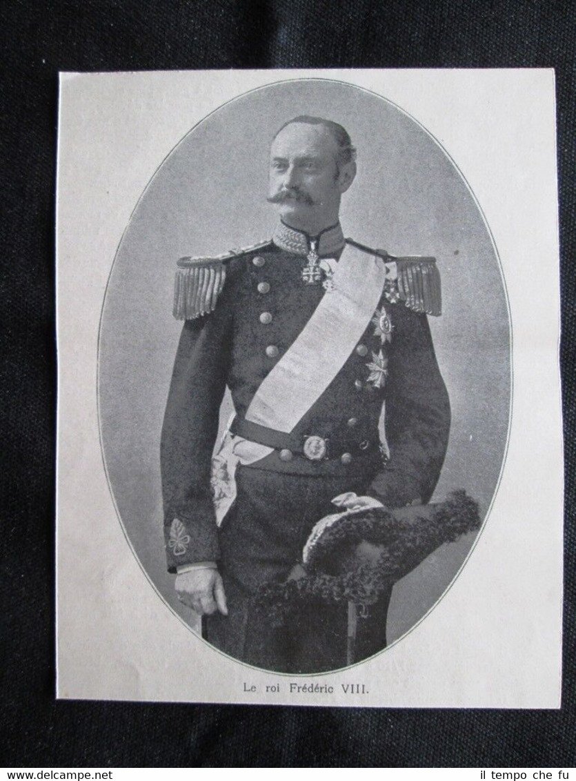 Danimarca: Il re Federico VIII di Danimarca Stampa del 1907