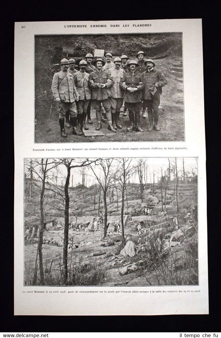 Dans le Flandres Mont Kemmel Bixschoote Kippe WW1 Guerra 1914 …