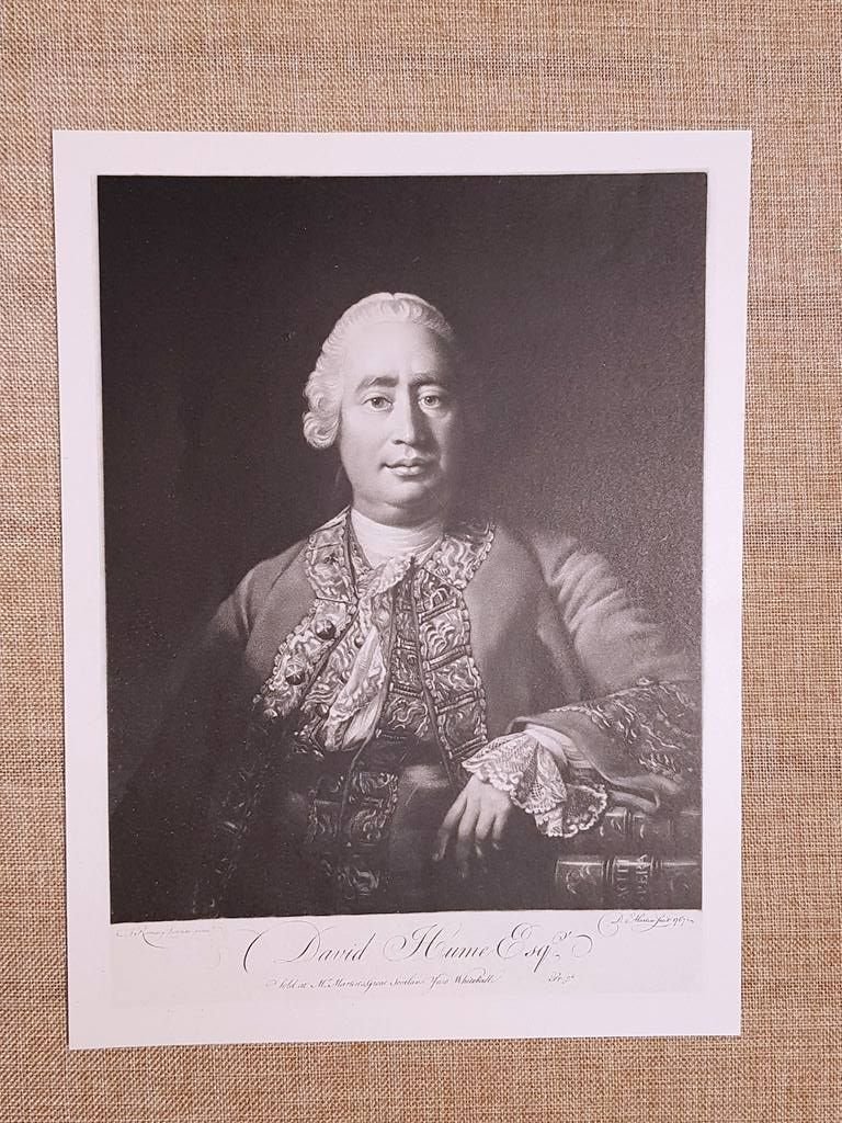 David Hume Filosofo Scozia Scetticismo Trattato Natura Umana Incisione del …