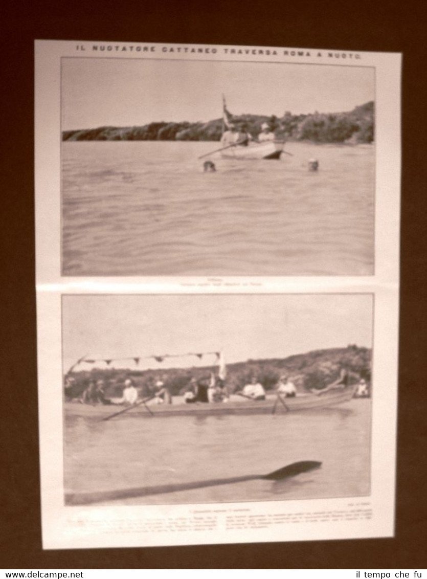 Davide Cattaneo traversa roma nuoto nel 1910 + Centenario Arena …