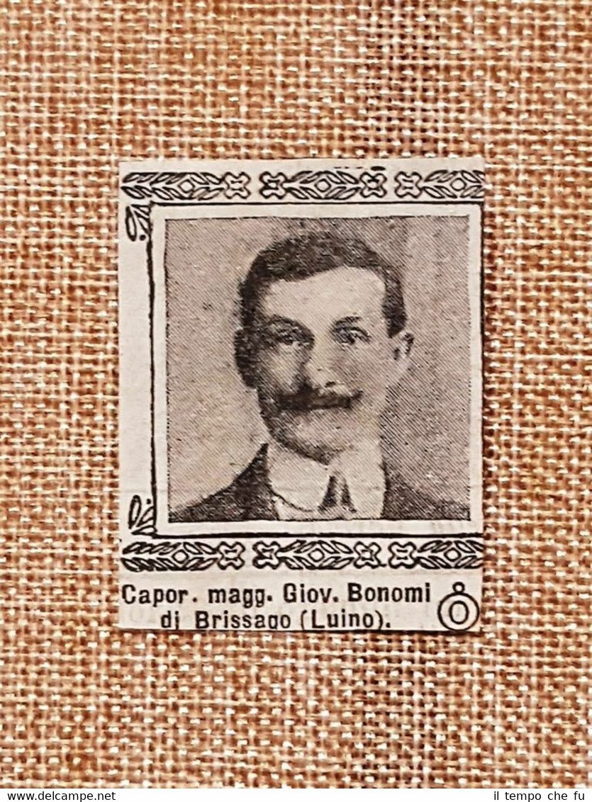 Decorato al valore nel 1917 Giovanni Bonomi di Brissago Luino …