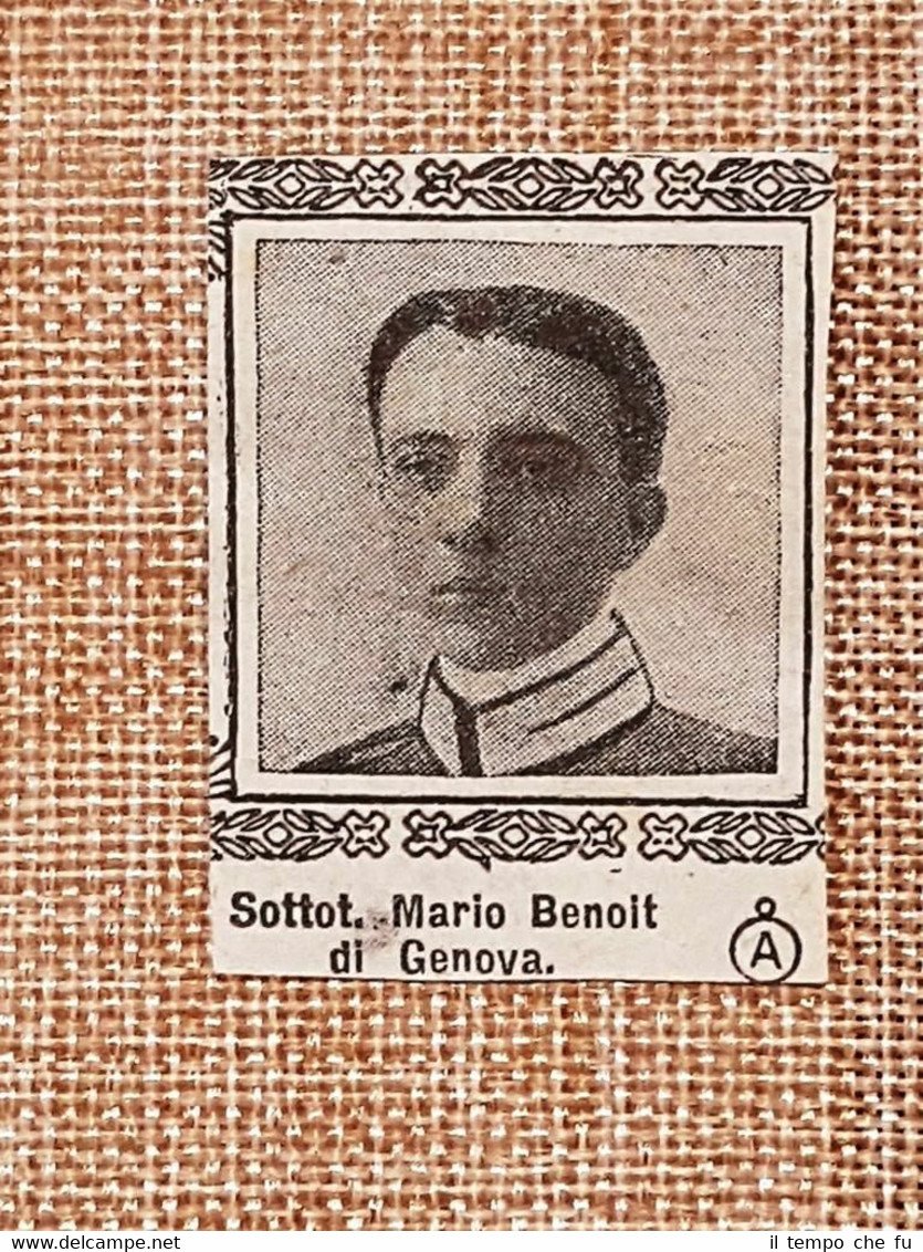 Decorato al valore nel 1917 Mario Benoit di Genova Medaglia …