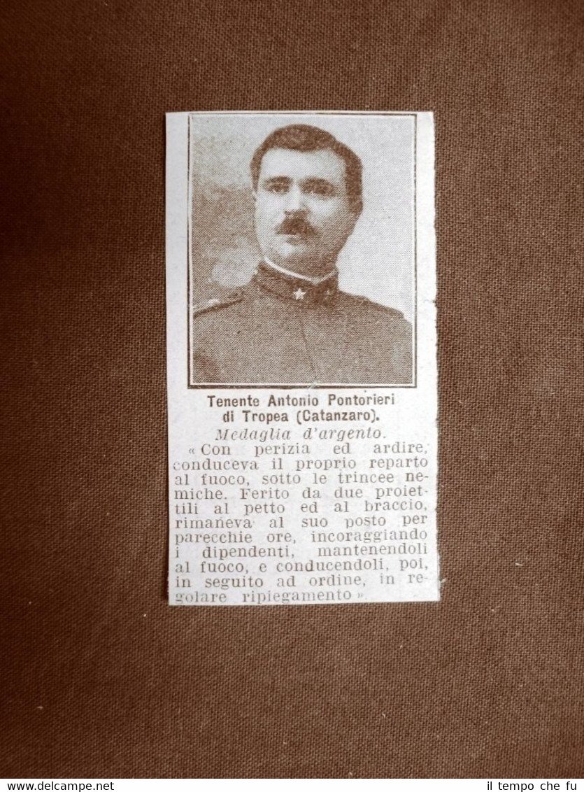 Decorato nel 1916 Antonio Pontorieri di Tropea WW1 Prima guerra … | Immagine principale