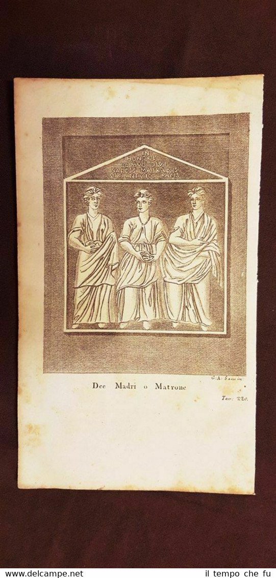 Dee Madri o Matrone Europa Acquaforte del 1830 Costume antico … | Immagine principale