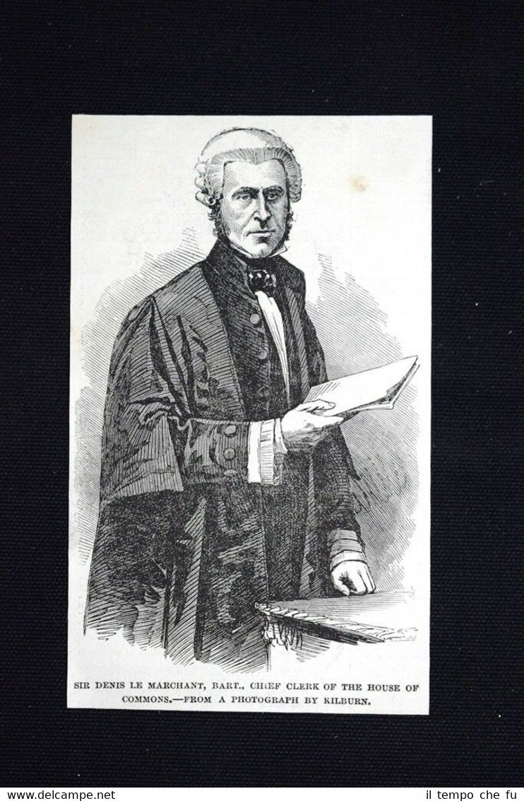 Denis Le Marchant,capo cancelliere della casa dei beni comuni Incisione …