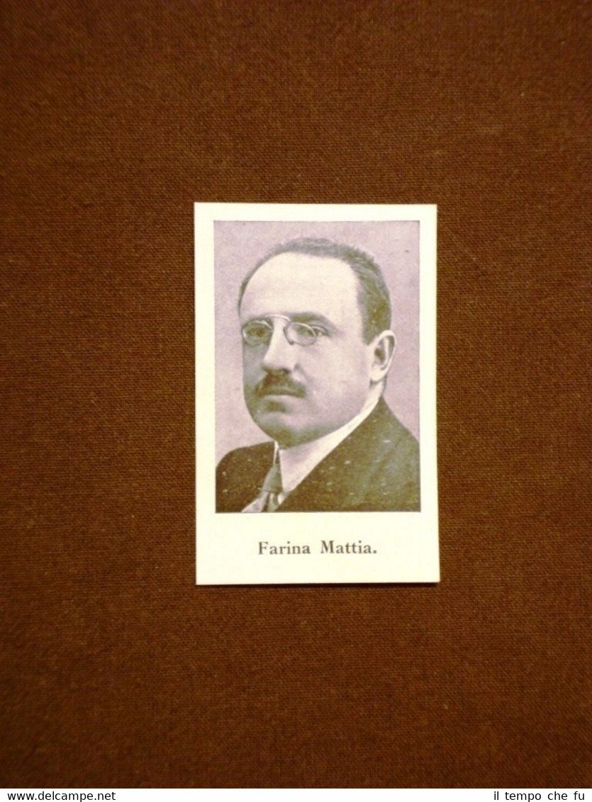 Deputato d'Italia nel 1924 Onorevole Farina Mattia e De Cicco …