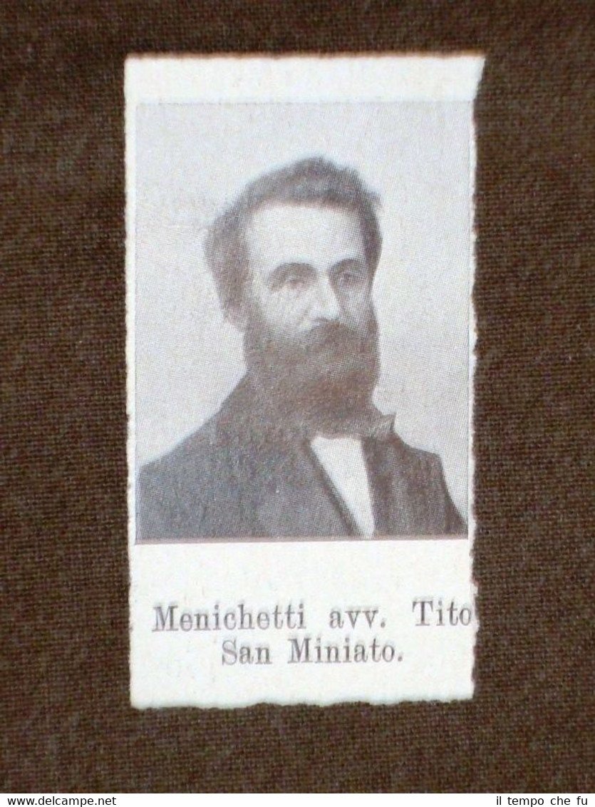 Deputato del 1° Parlamento d'Italia 1861 Avvocato Tito Menichetti di …