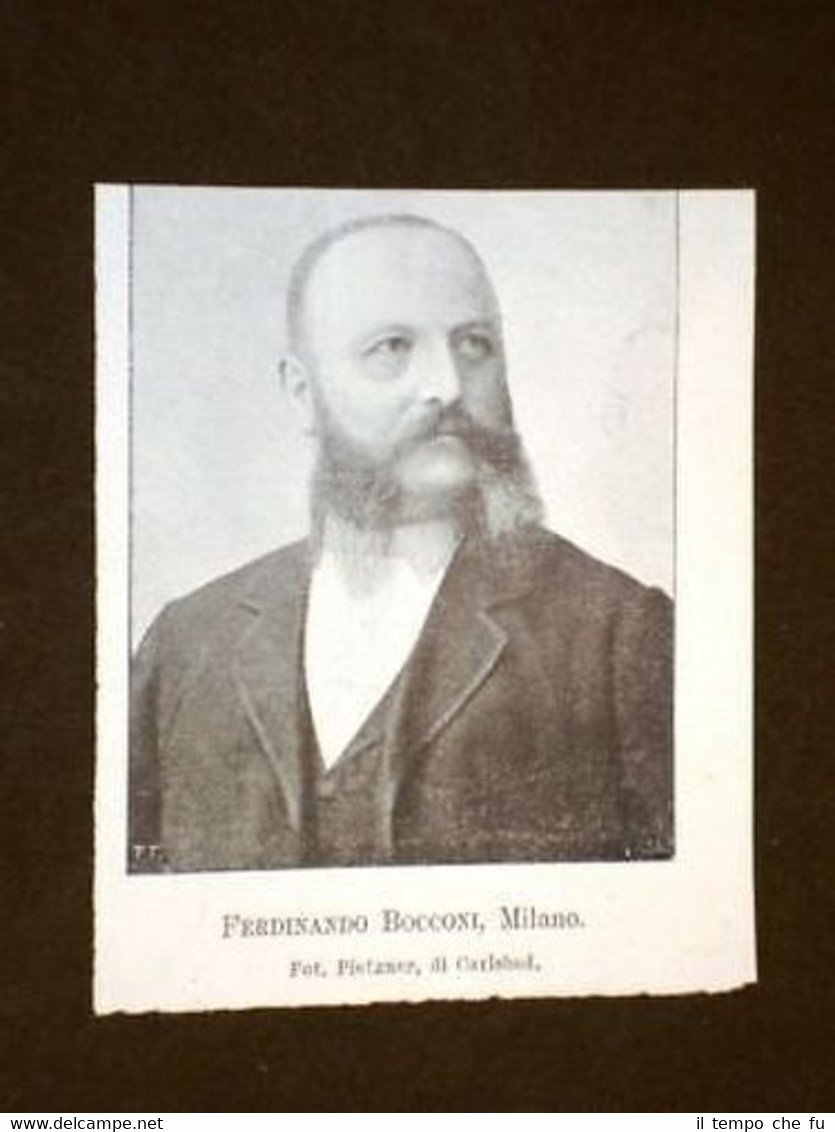 Deputato Ferdinando Bocconi di Milano