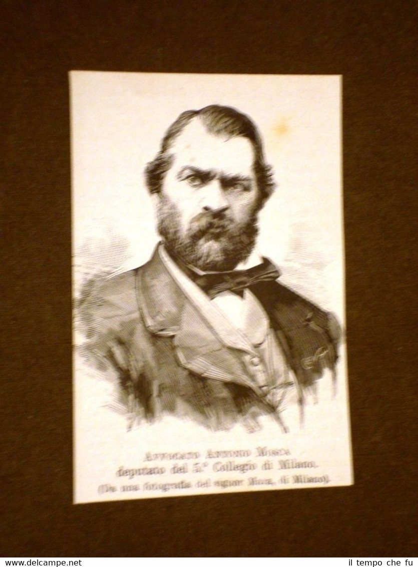 Deputato nel 1880 Avvocato Antonio Mosca di Milano | Immagine principale