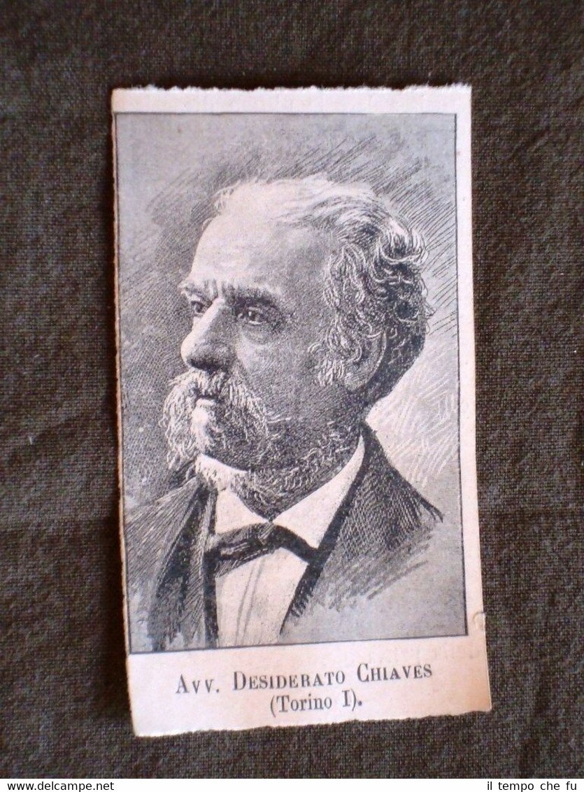 Deputato nel 1886 Onorevole Avvocato Desiderato Chiaves di Torino | Immagine principale
