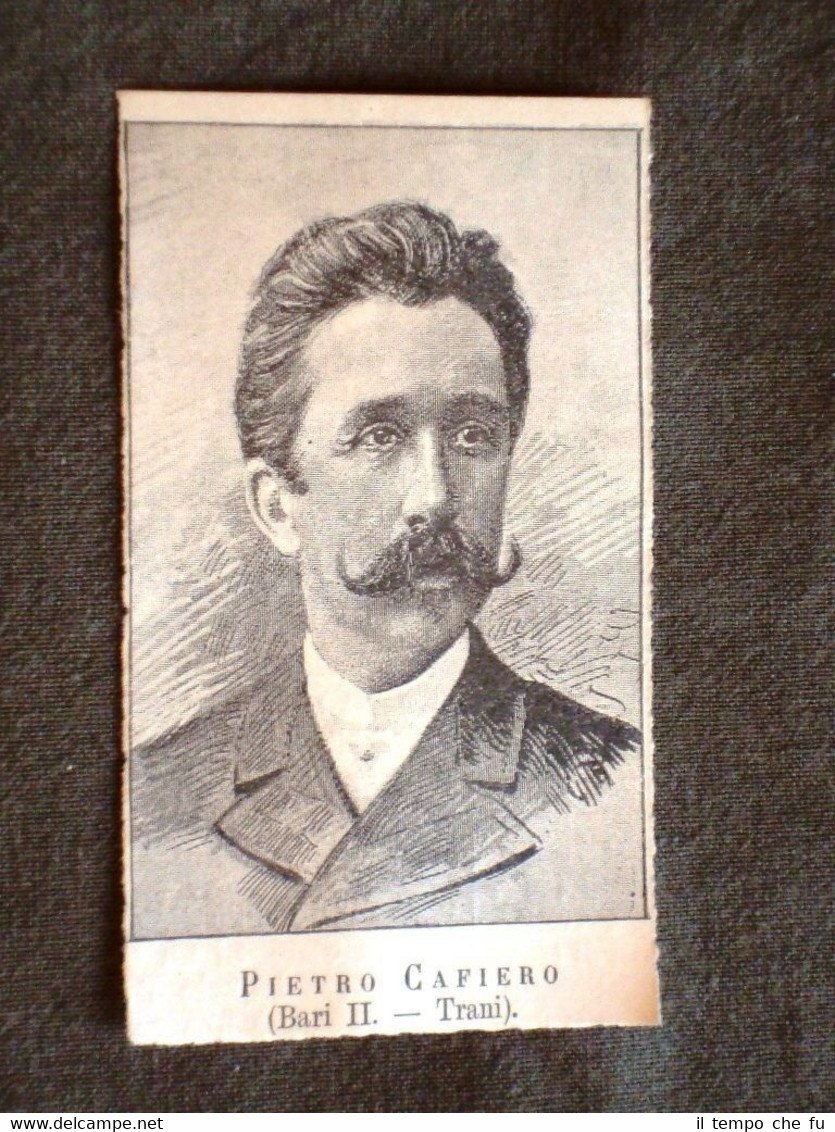 Deputato nel 1886 Onorevole Pietro Cafiero di Trani