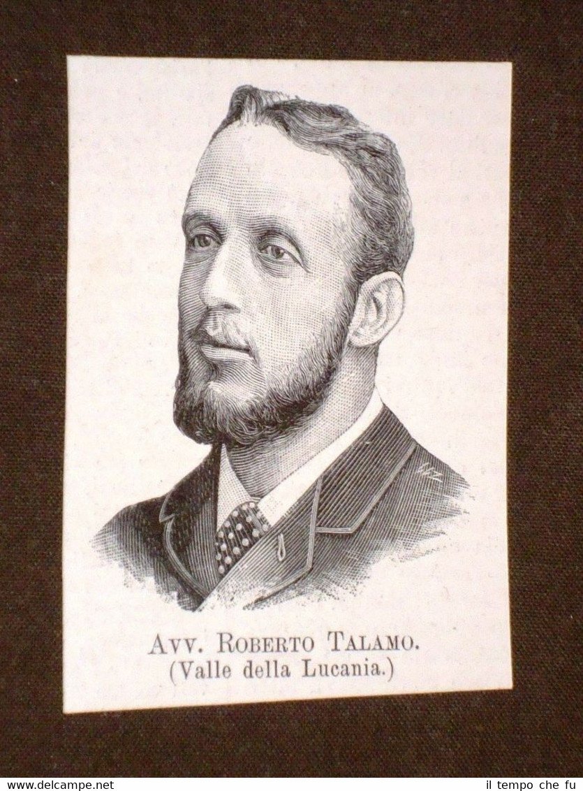 Deputato nel 1894 Onorevole Avvocato Roberto Talamo di Valle della …