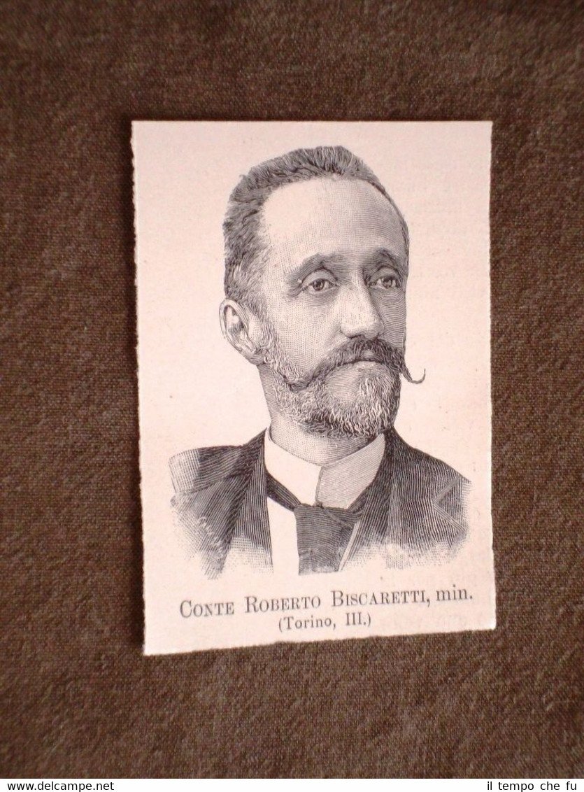 Deputato nel 1895 Onorevole Conte Roberto Biscaretti di Torino