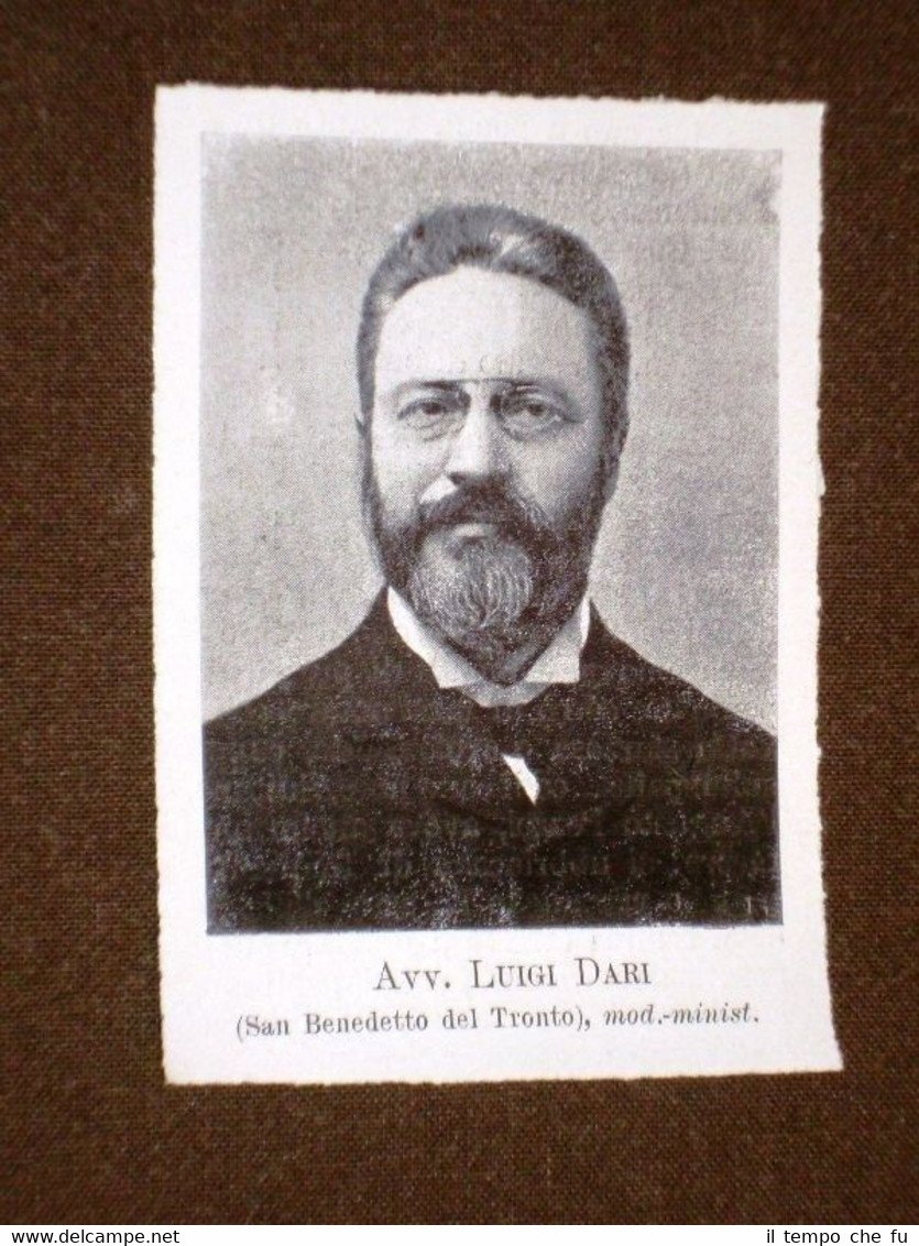 Deputato nel 1904 Avvocato Luigi Dari di San Benedetto del …