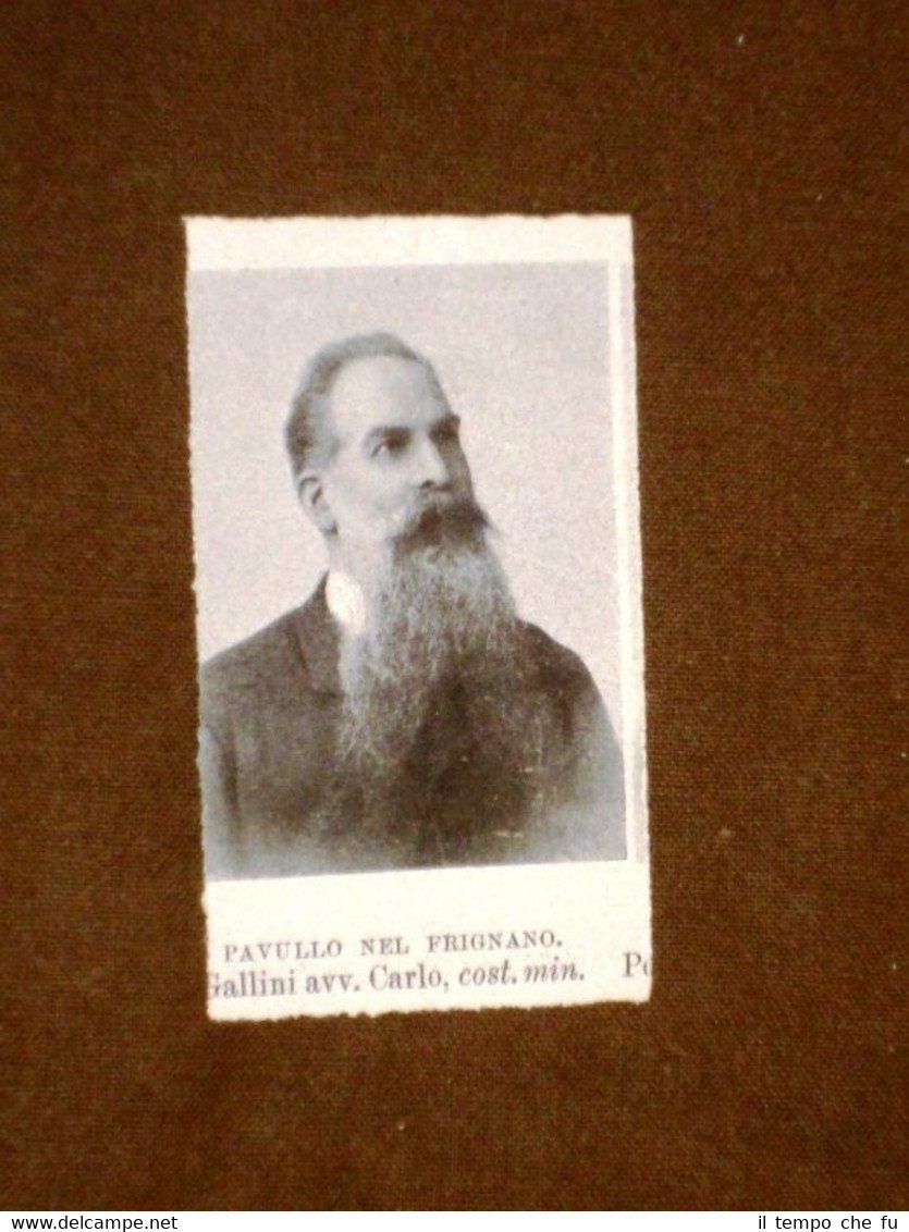 Deputato nel 1909 Gallini Carlo Pavullo nel Frignano e Gattorno …