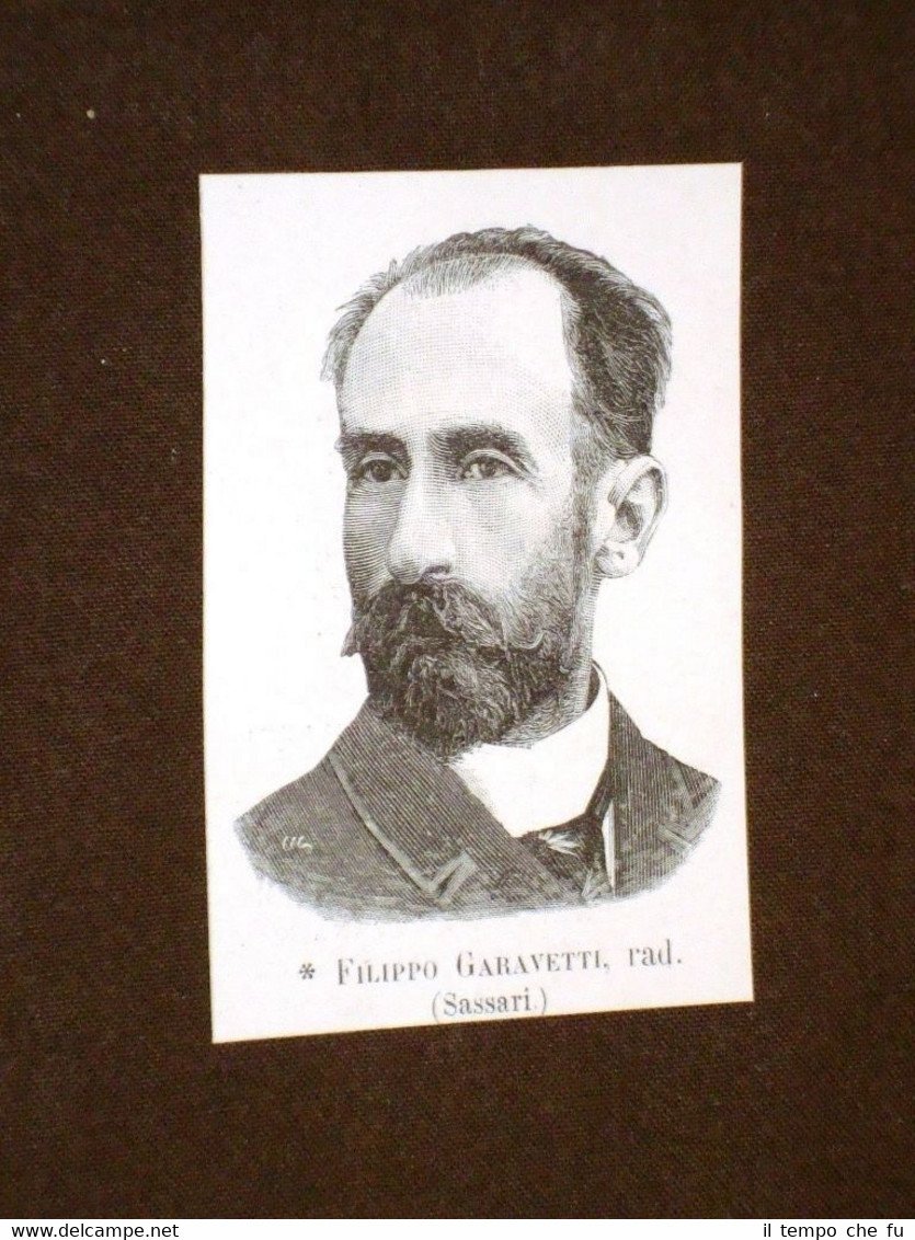 Deputato o Onorevole nel 1893 Filippo Garavetti di Sassari