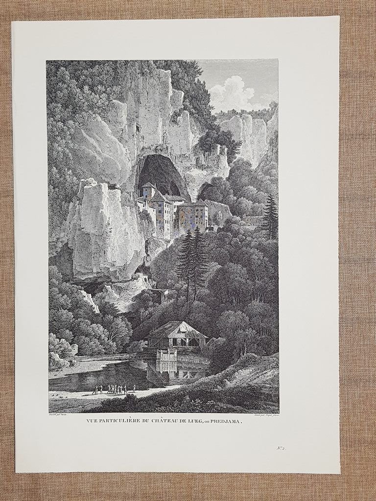 Dettaglio del Castel Lueghi o Grad Predjama Slovenia Anno 1802 … | Immagine principale