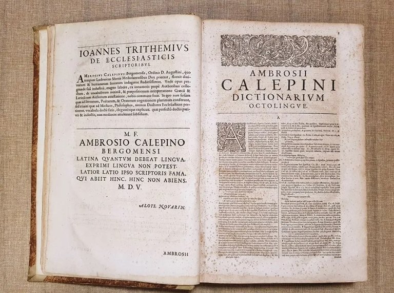 Dictionarium octolingue A. Calepini Dizionario 8 lingue di Ambrogio Calepio … | Immagine Gallery 7