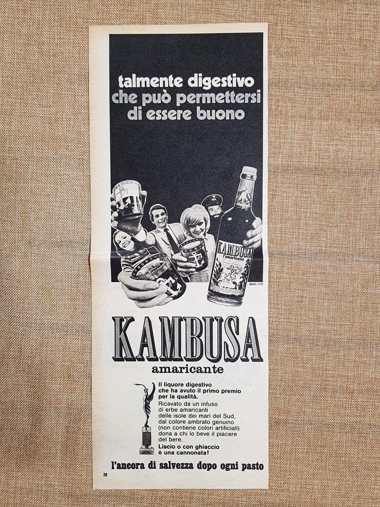 Digestivo Kambusa Amaricante Pubblicità vintage anni '70 | Immagine principale