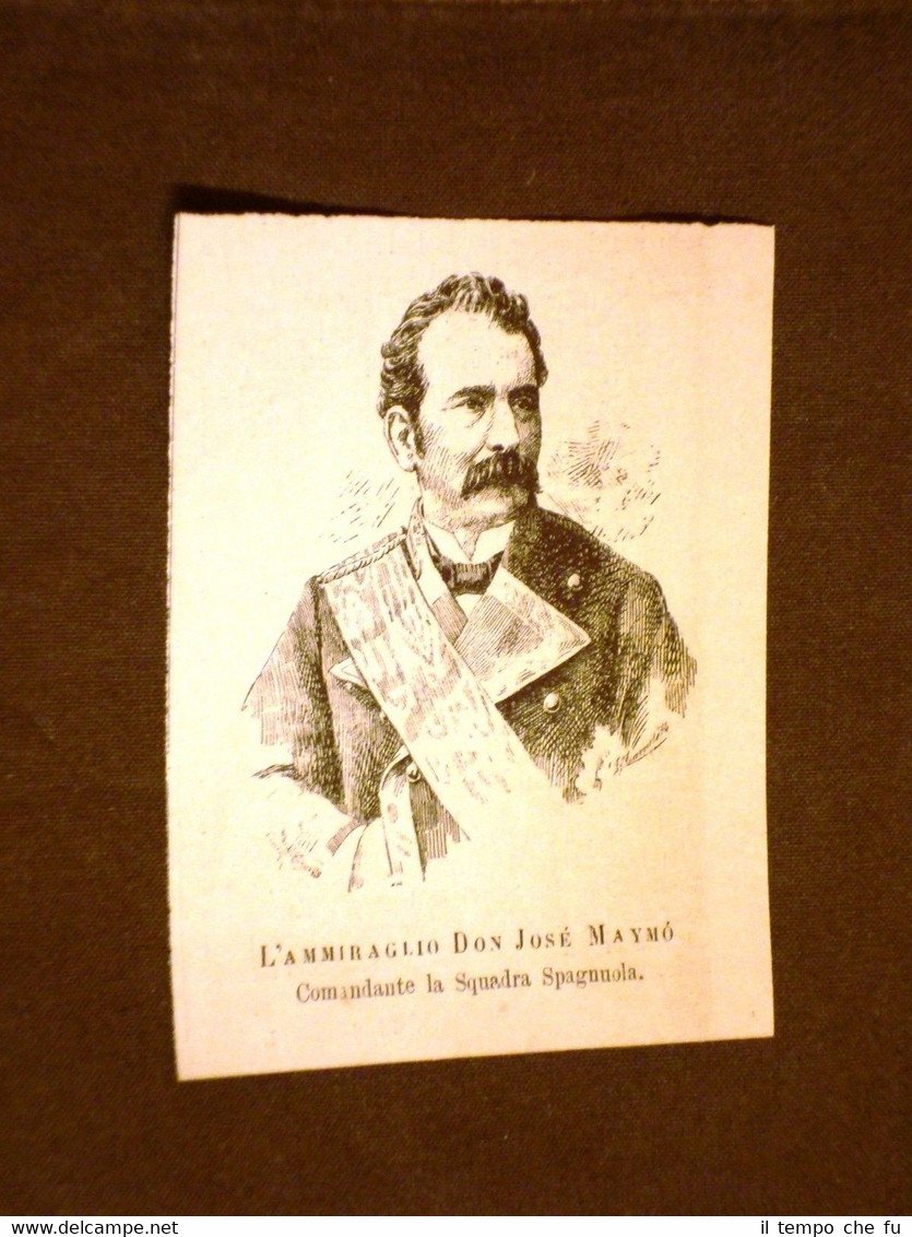 Don José Maymò nel 1887 Ammiraglio della Marina di Spagna