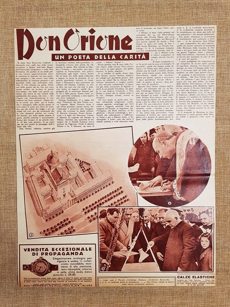 Don Orione negli anni 30 Un poeta della carità