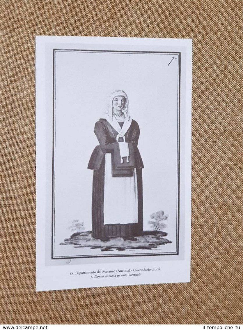 Donna anziana inverno estate Iesi Metauro Ancona Regno Italico d'Italia …