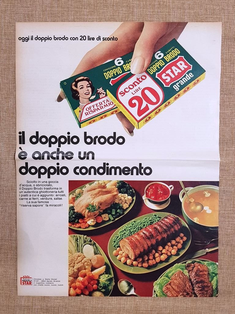 Doppio brodo Star Pubblicità vintage anni '70 | Immagine principale