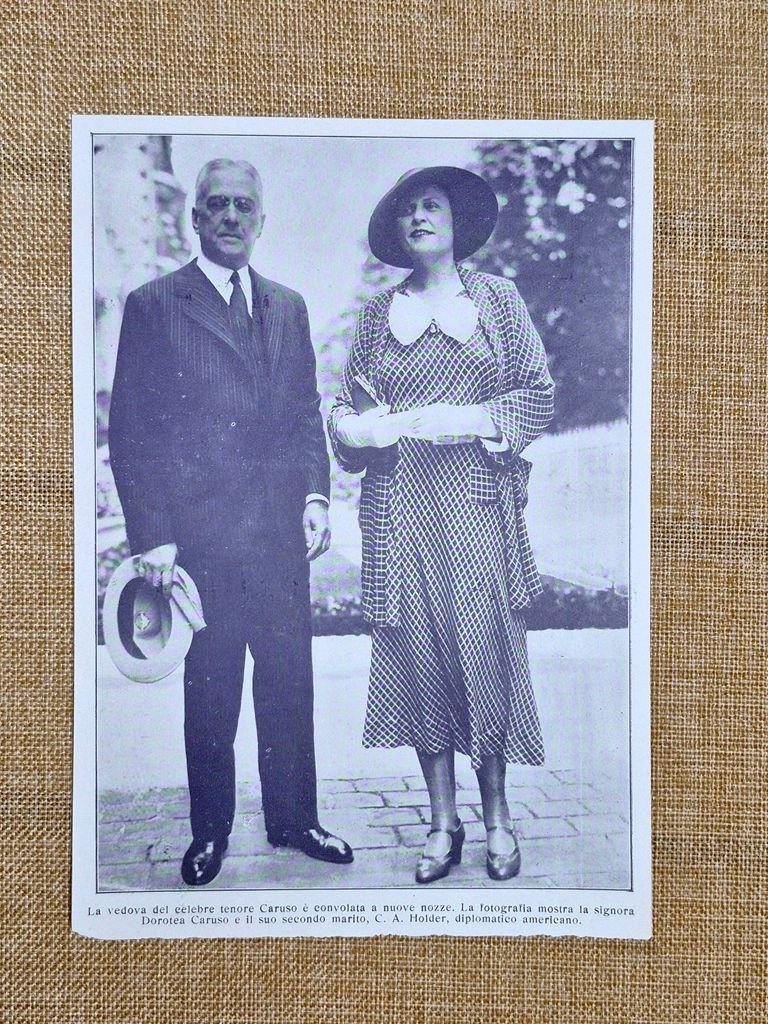 Dorotea Caruso seconde nozze con C. A. Holder nel 1933 …