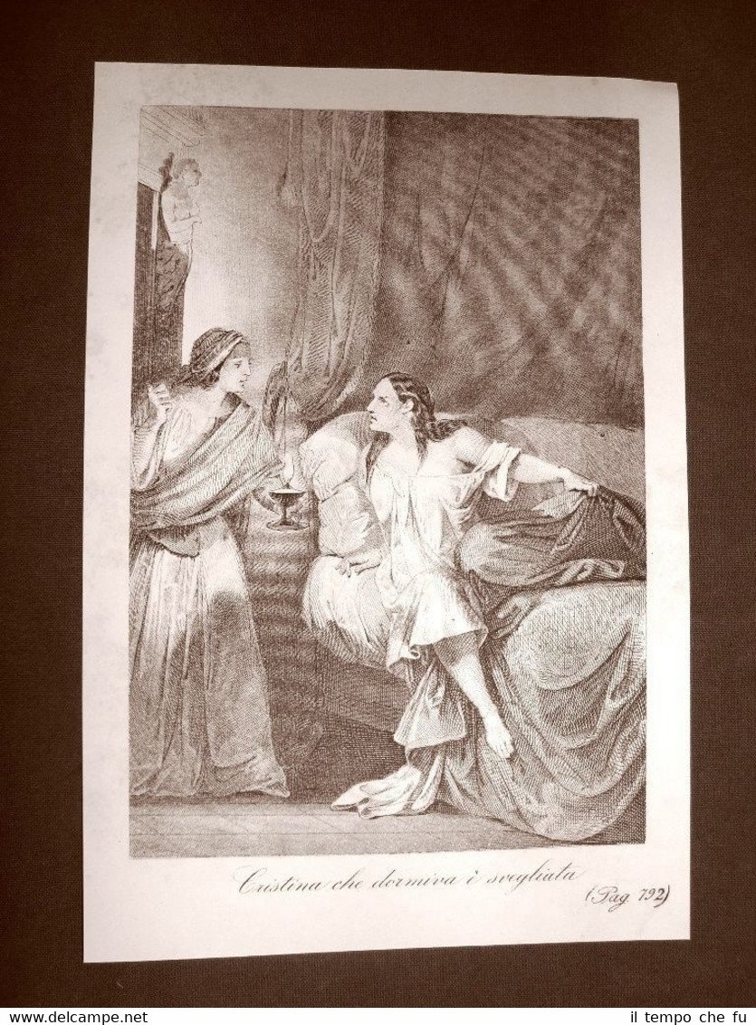 Duchessa Cristina di Borbone-Francia Incisione 1881 Dinastia di Savoia Oscar … | Immagine principale