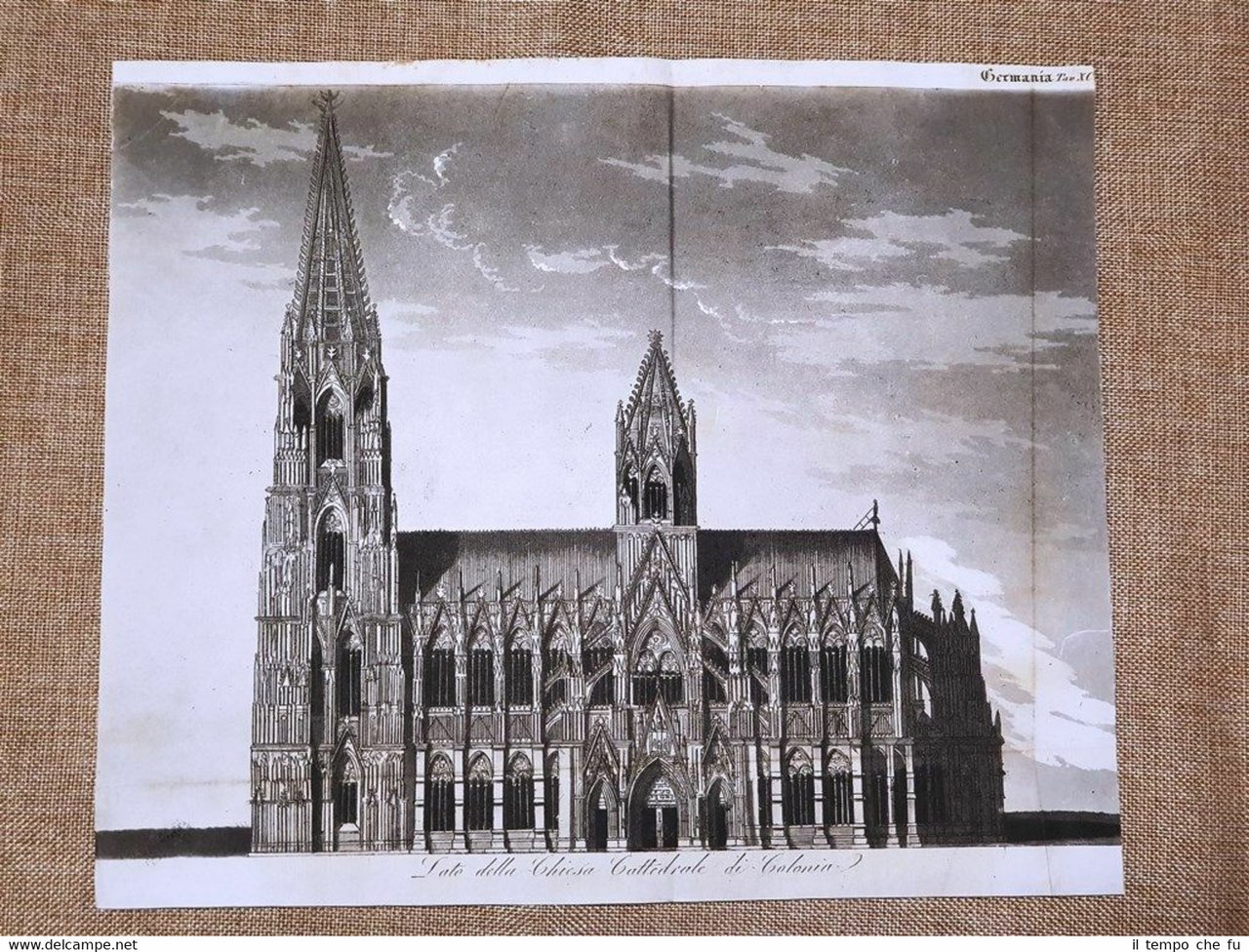 Duomo di Colonia Germania Atlante istorico Cav.Leonardo Cacciatore Anno 1831