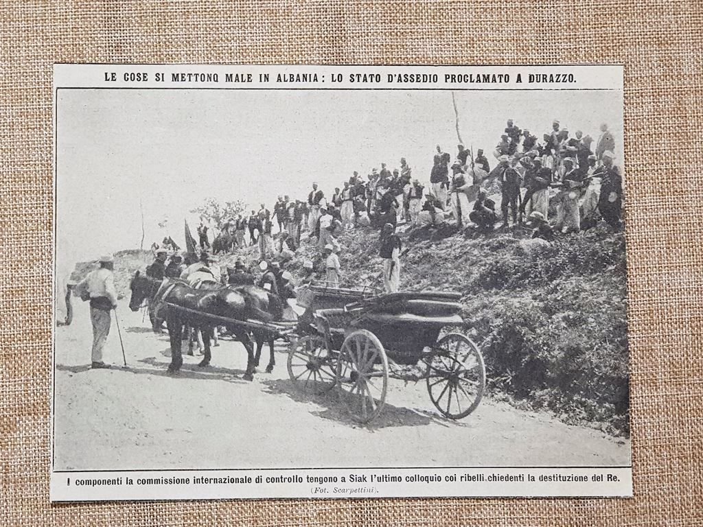 Durazzo 1914 Proclamazione stato d'assedio Siak colloquio con i ribelli …