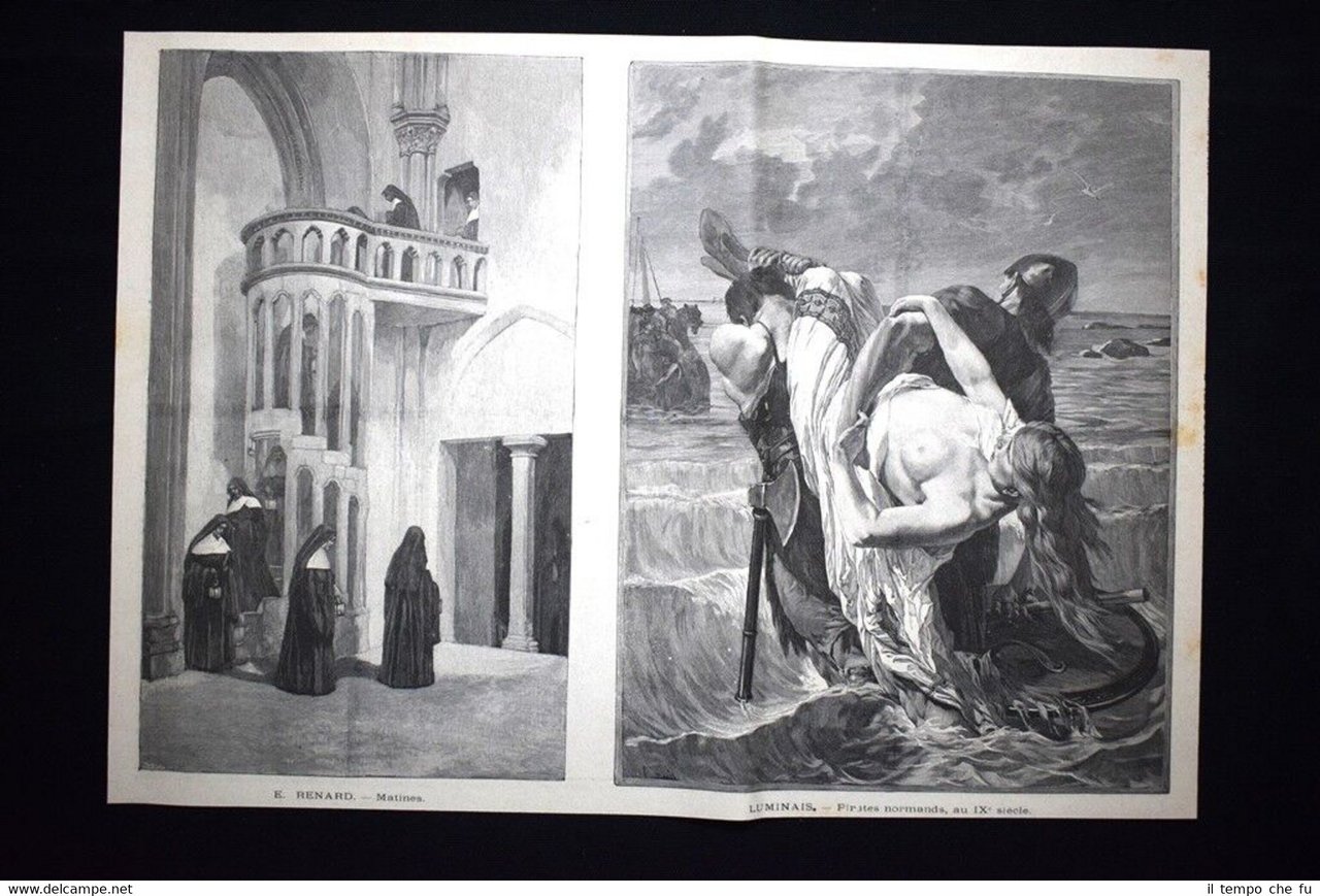 E. Renard-Mattutine, Luminais-Pirati normanni, Henner-Lola Incisione del 1894