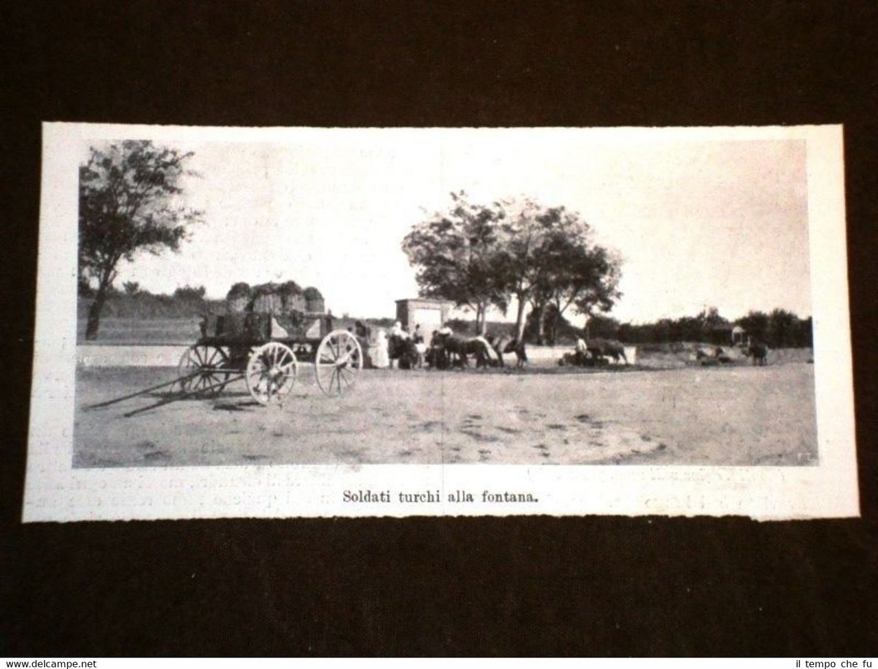 Edirne o Adrianopoli nel 1903 Soldati turchi alla fontana Turchia
