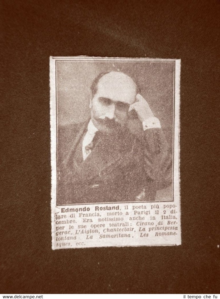 Edmond Eugène Alexis Rostand Marsiglia, 1º aprile 1868 – Parigi, … | Immagine principale