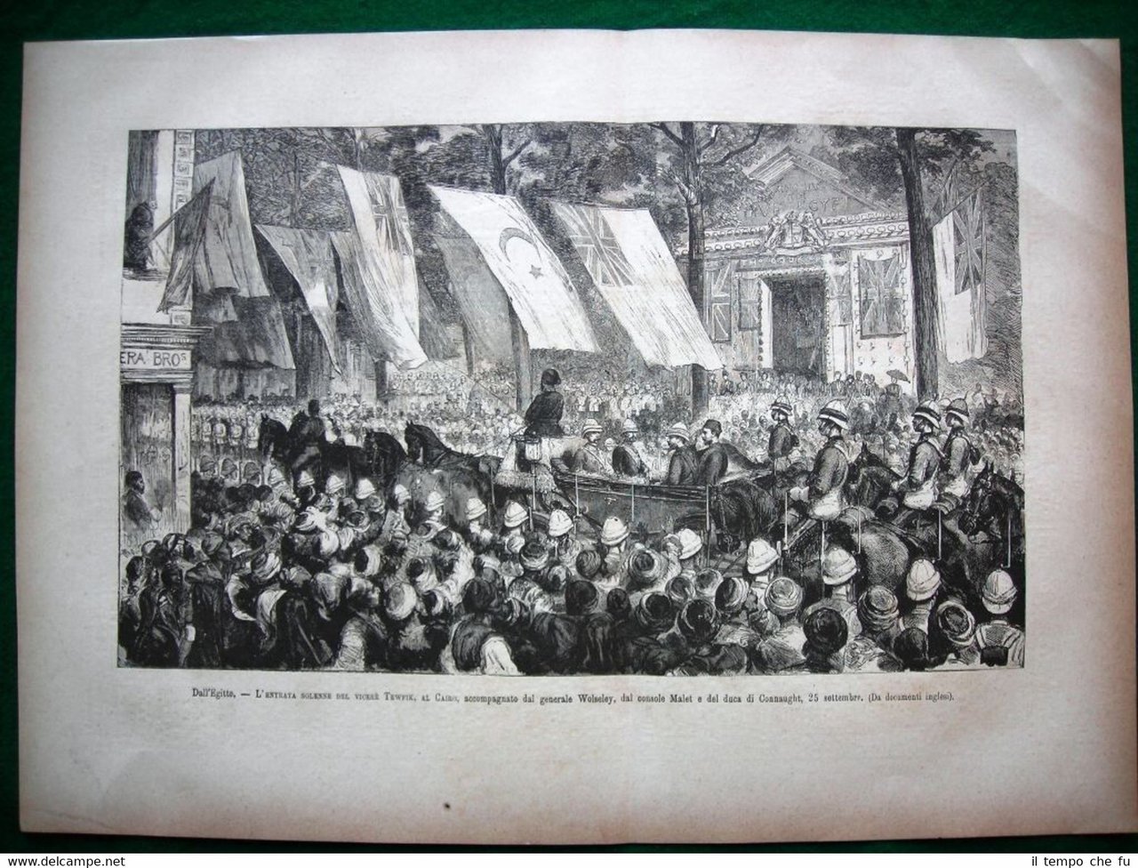 Egitto 1882 - L'entrata solenne del vicerè Tewfik al Cairo