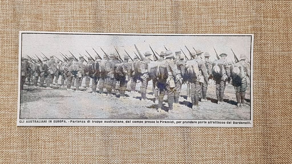 Egitto nel 1915 Soldati d'Australia verso Dardanelli WW1 Prima guerra …