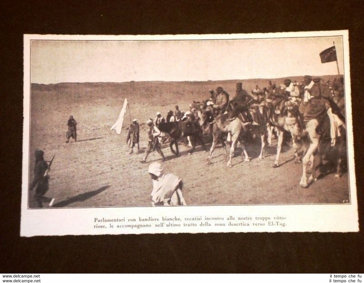 El Tag nel 1931 Parlamentari con bandiere bianche Cirenaica Libia