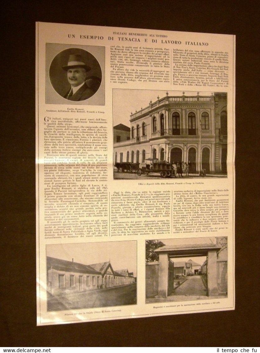 Emilio Romani nel 1928 Ditta E.R., Franci e Comp. Curitiba … | Immagine principale