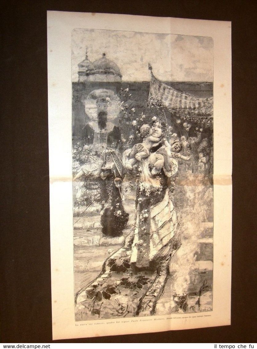 Enorme Esposizione d'Arte di Milano nel 1881 Festa dei bambini …