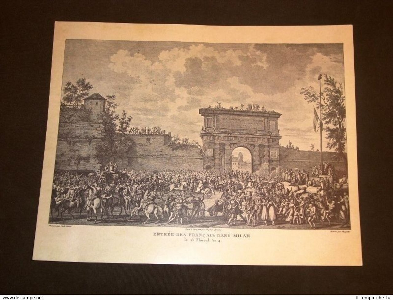 Entrée des francais dans Milan Ingresso dei francesi a Milano