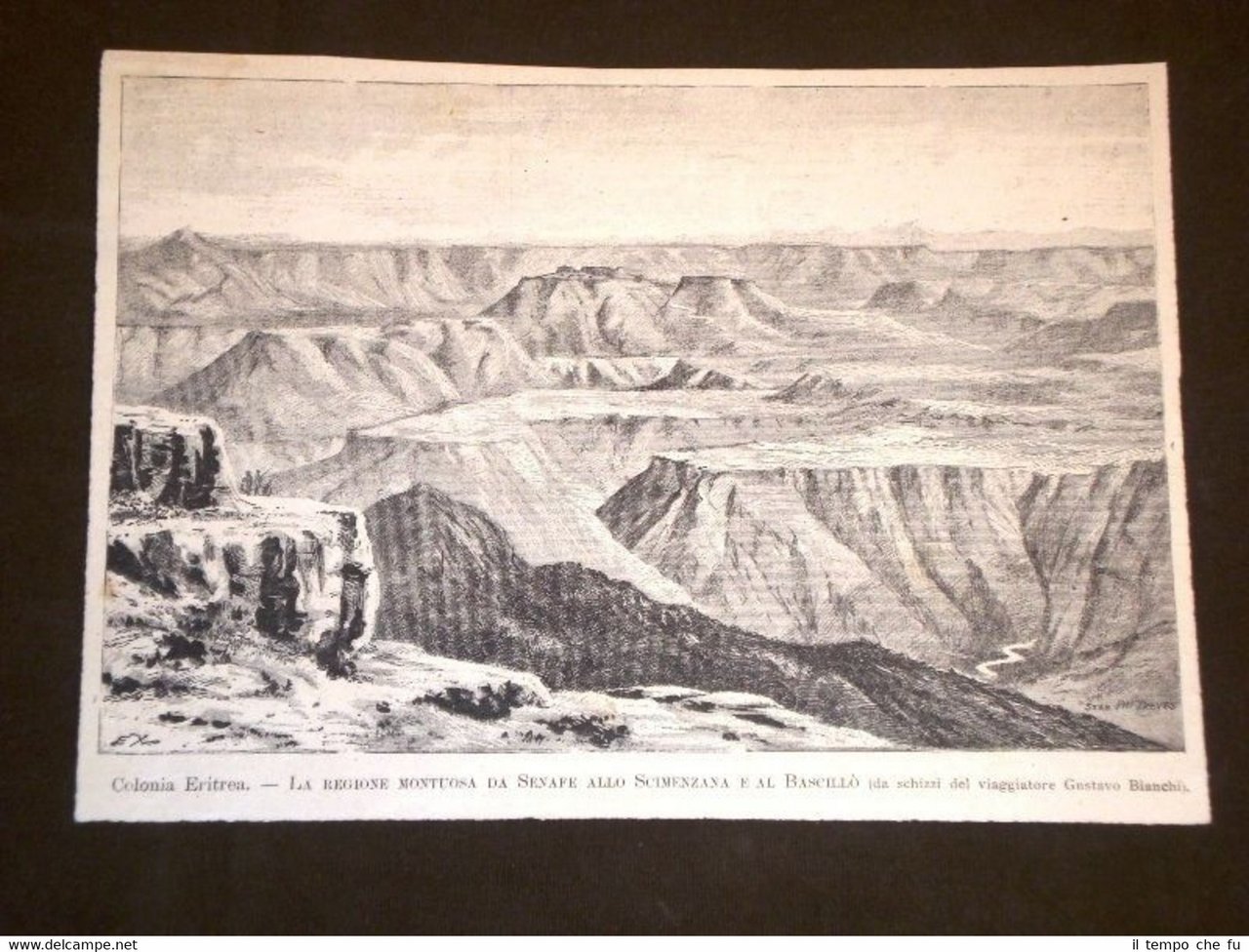 Eritrea Regione montuosa da Senafe allo Scimenzana e al Bascillò