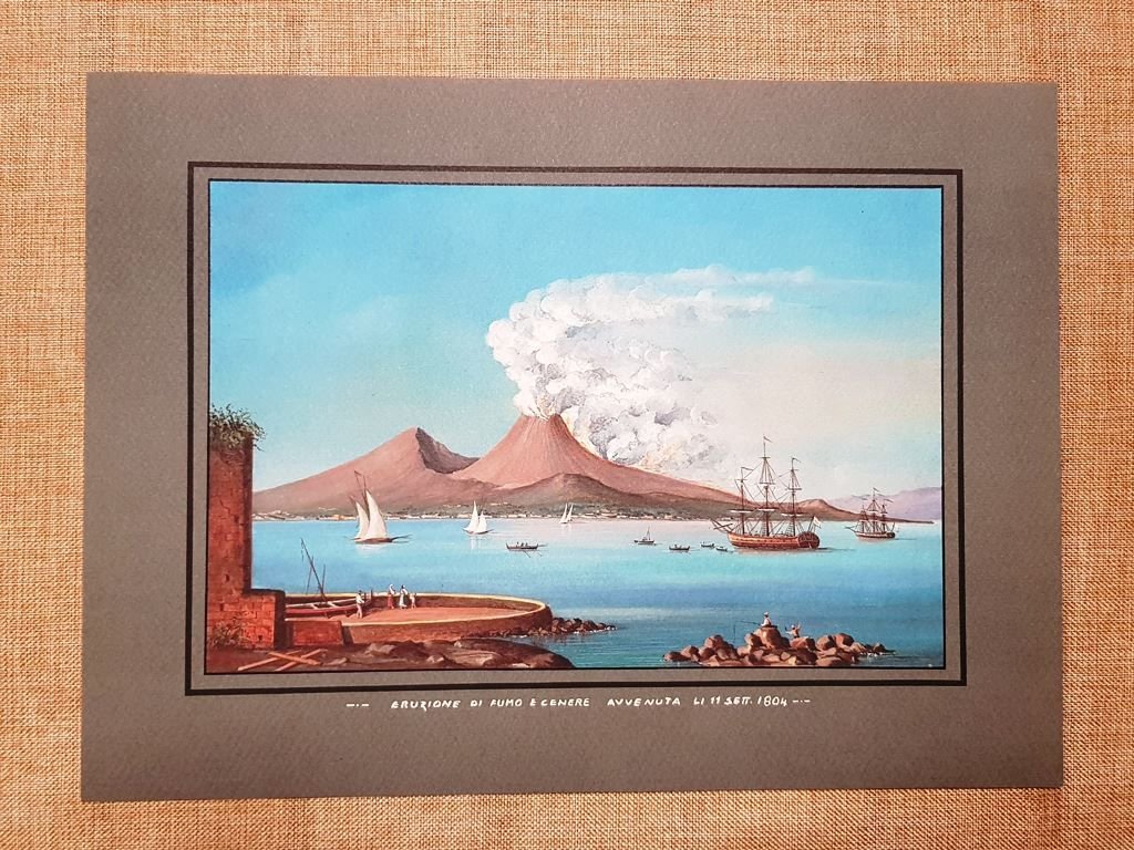 Eruzione del vulcano Vesuvio dell'11 settembre 1804 Ernesto Salzano Ristampa
