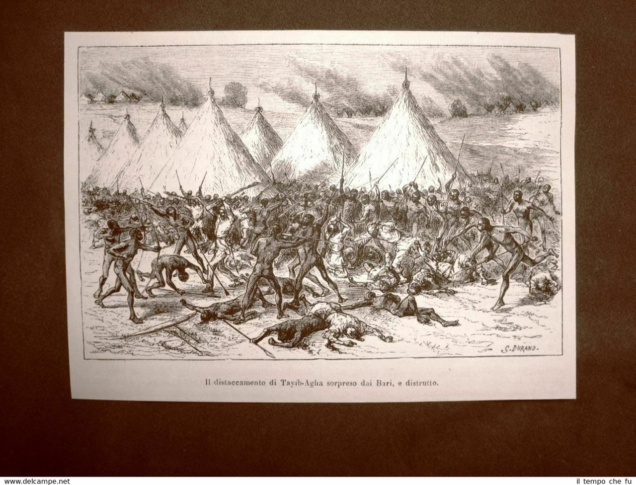 Esplorazione Africa centrale 1863 Tribù Bari distrugge distaccamento Tayib-Agha