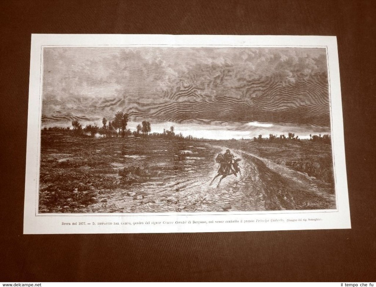 Esposizione d'arte di Brera del 1877 Il dispaccio dal campo …