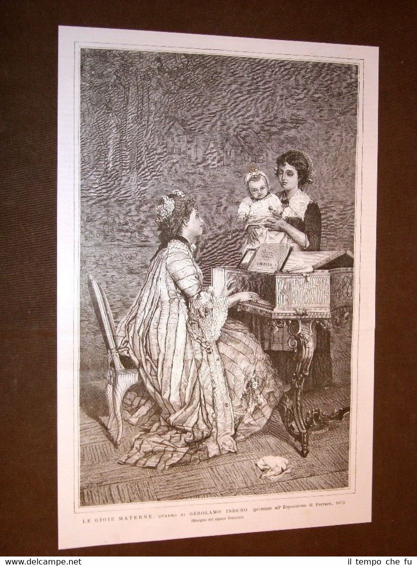 Esposizione d'arte di Ferrara 1875 La gioie materne Quadro di …