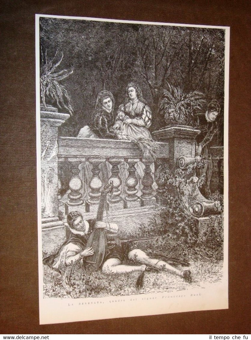 Esposizione d'arte di Napoli del 1877 La serenata Quadro di … | Immagine principale