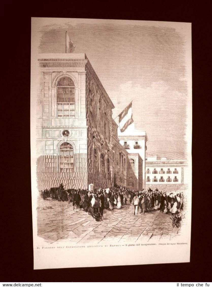 Esposizione d'arte di Napoli nel 1877 Il Palazzo nel giorno …