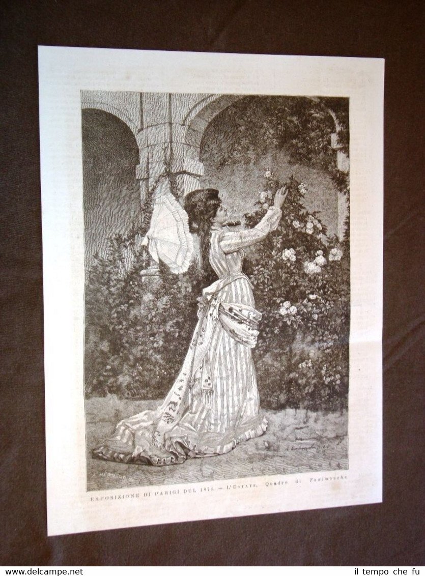 Esposizione d'arte di Parigi del 1876 L'estate Quadro di Toulmouche