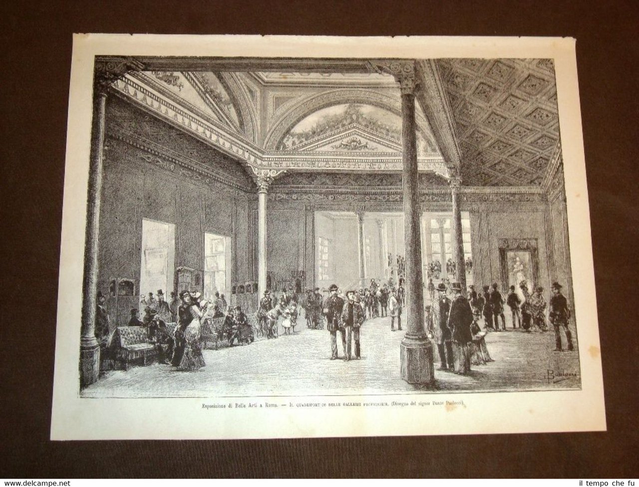 Esposizione d'arte di Roma nel 1883 Il quadriporico delle gallerie …