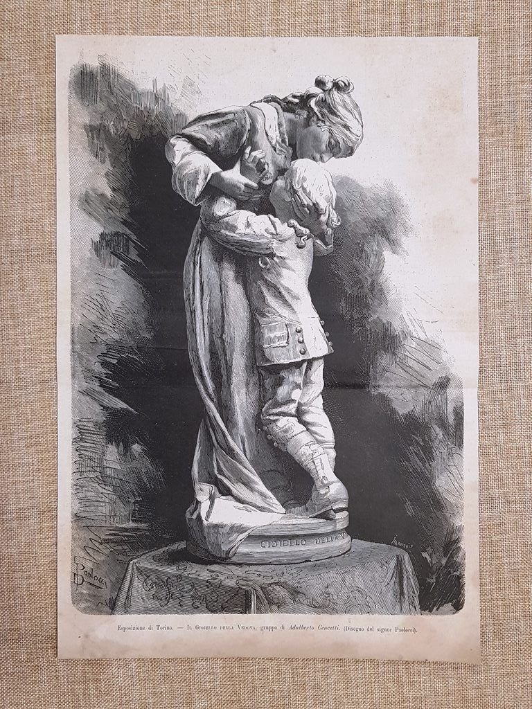 Esposizione d'Arte di Torino 1880 Il gioiello della vedova di …